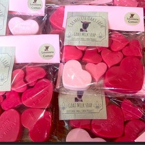 Valentine’s Conversation Hearts Goat Milk Soaps by Carmelite Oaks Farm